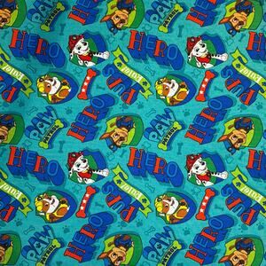 Paw Patrol Puppy Dog Licensed Cotton Fabric - 1/2 YD - Chase, Rubble, Marshall